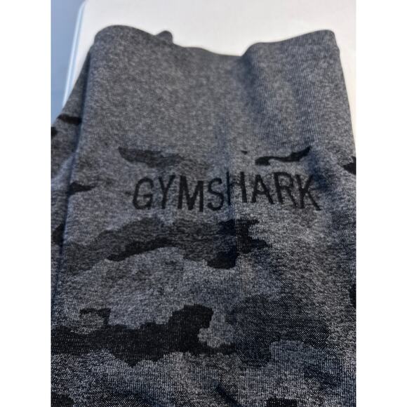 Gymshark Adapt Camo Seamless Leggings Black & Gray Logo Size Small - Picture 4 of 6
